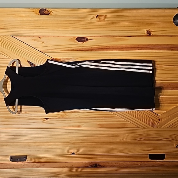 Black Adidas Tank Style Sleeveless Dress Girls Size 10/12 - Picture 4 of 4